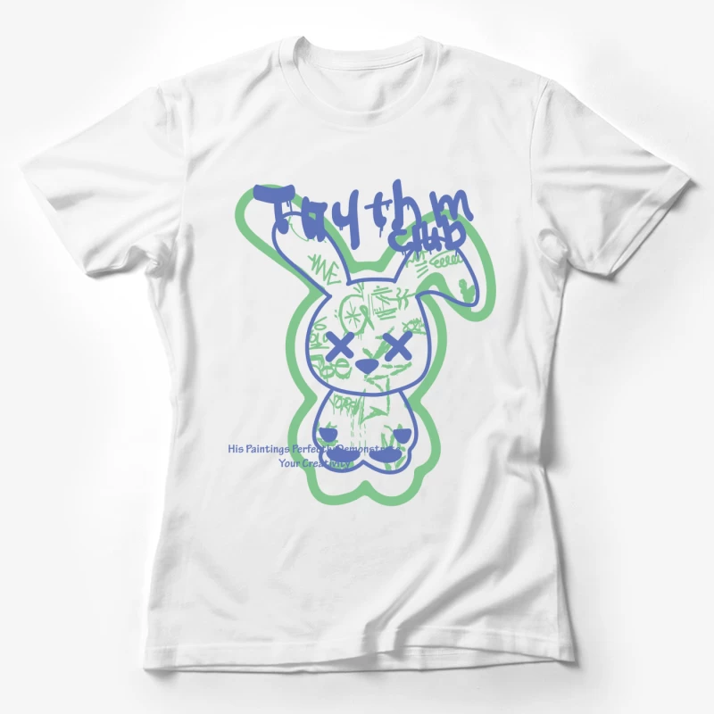 Verspielter Hasen-Entwurf Damen T-Shirt