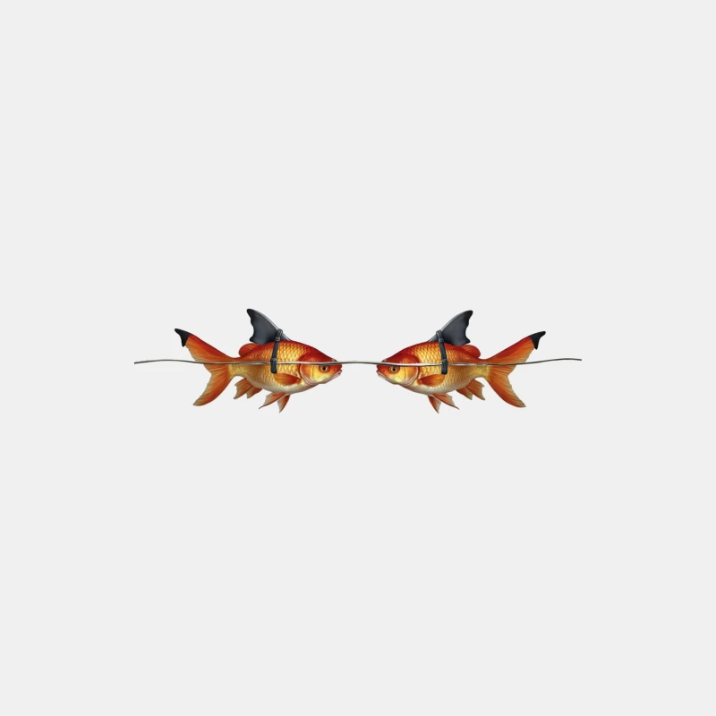 Shark-Finned Goldfish: A Whimsical Aquatic Hybrid Male Tank Top