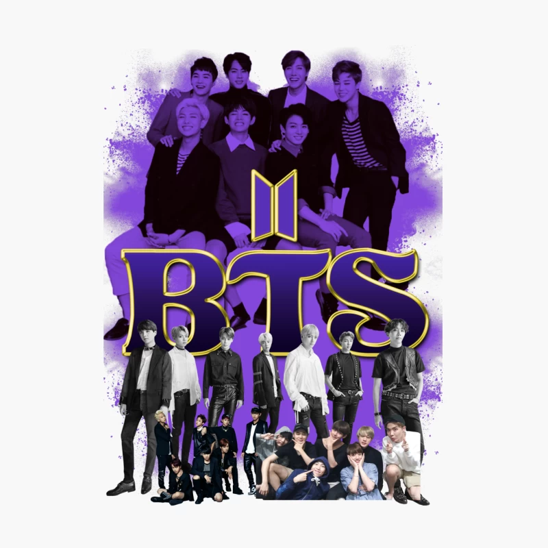 BTS - Iconic K-Pop Boy Band Compilation Cotton Tote Bag