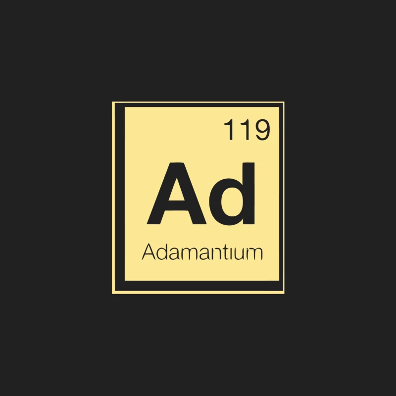 Fictional Chemical Element: Adamantium in Periodic Table Style Bucket Hat