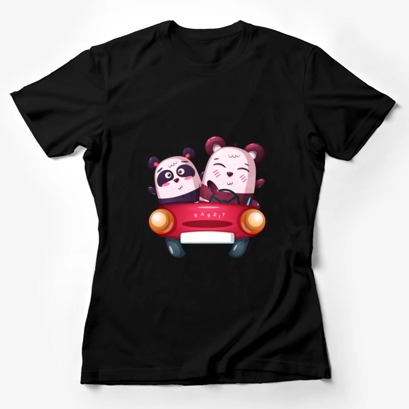 Panda et Ours dans une Voiture Femme T-Shirt