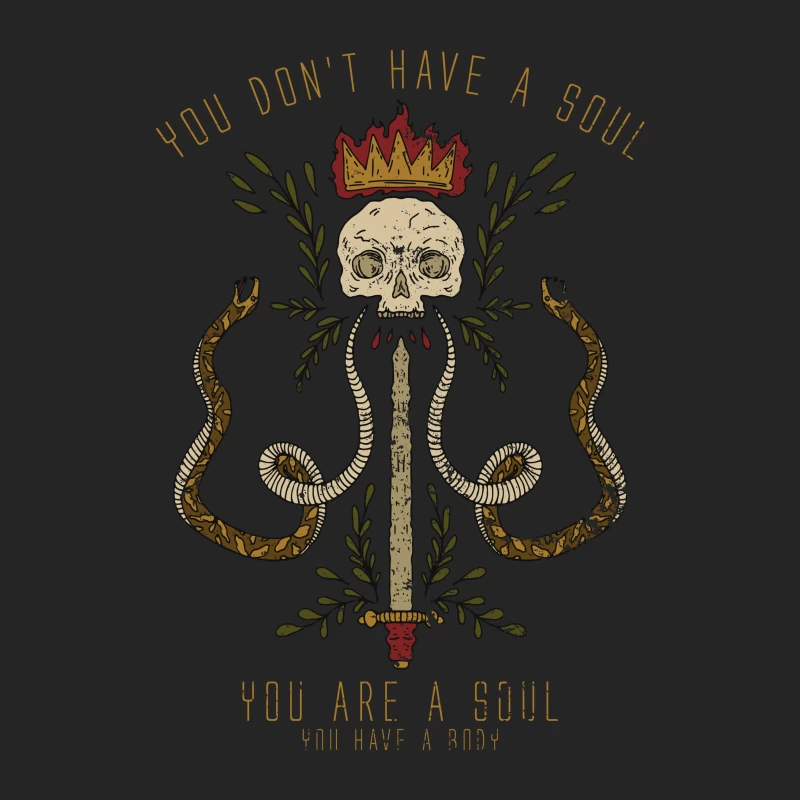 Concept de l'âme avec crâne et serpents Homme Sweat-shirt à enfiler