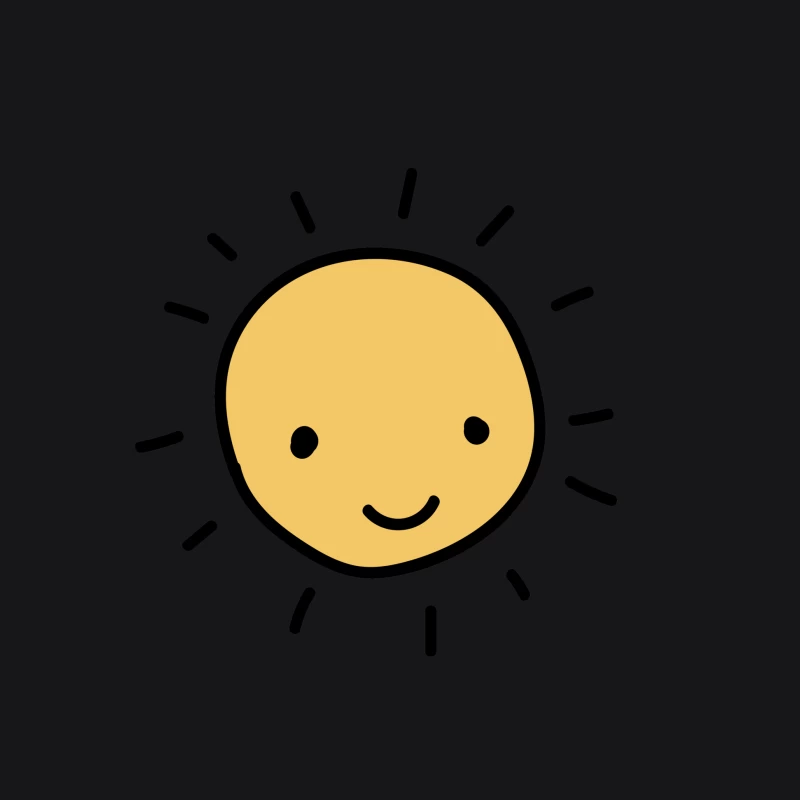Soleil souriant dessiné à la main Homme Sweat à capuche