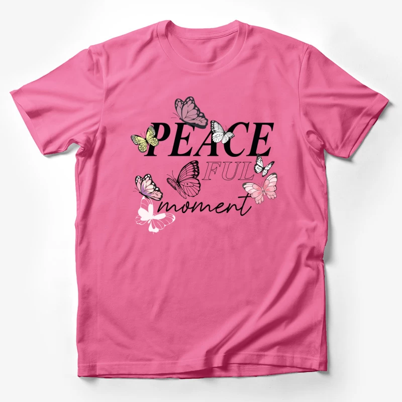 Peaceful Moment – Elegant Butterfly Serenity Male T-Shirt