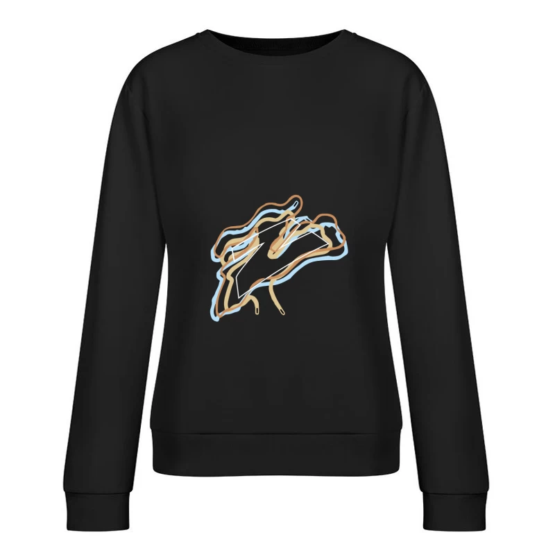 Abstrakte Formen und Linien Damen Pullover Sweatshirt