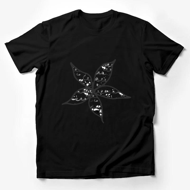 Étoile élégante avec motifs ondulés Homme T-Shirt