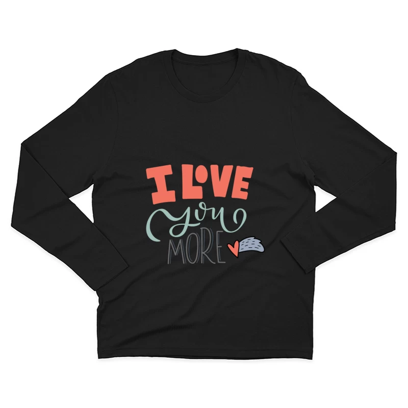 Illustration Amour Colorée Homme Manches Longues T-Shirt
