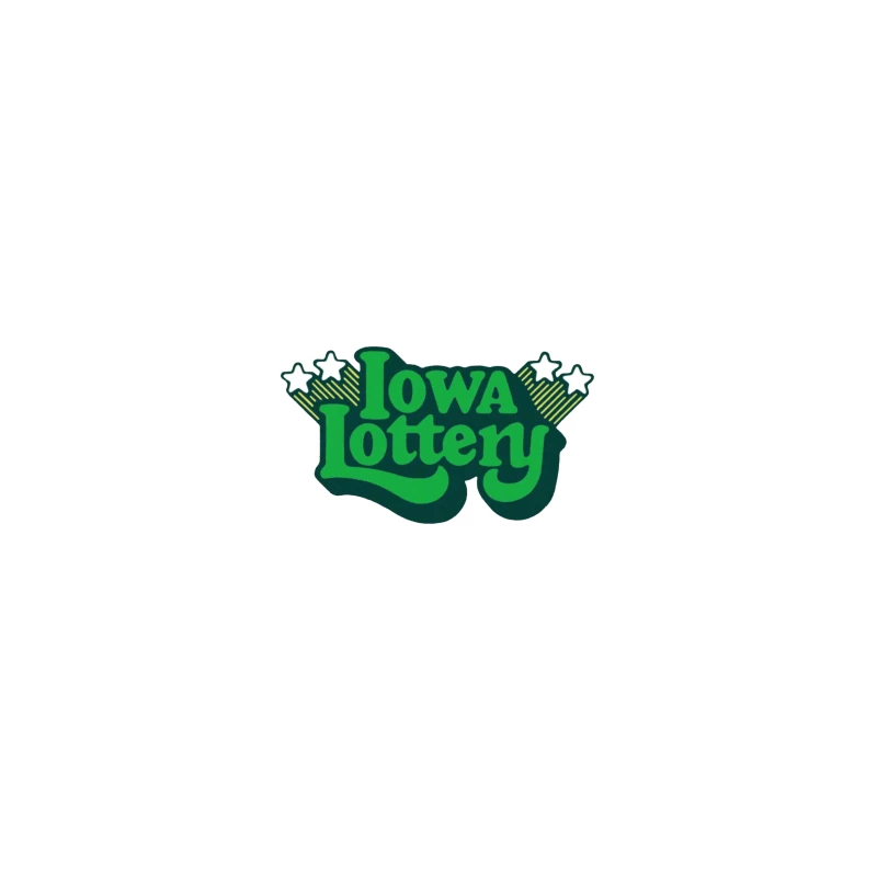 Vintage-Style Iowa Lottery Green Logo with Stars iPhone Case