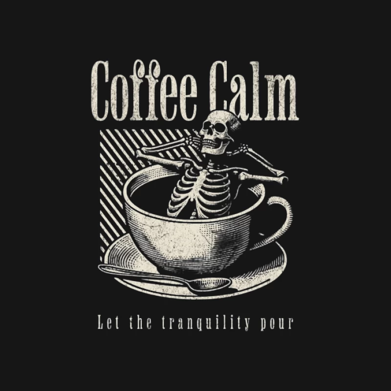 Squelette dans le Café - Sérénité et Calme Femme T-Shirt