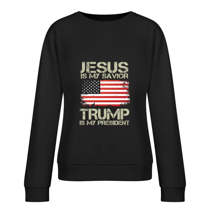 Foi et politique : Jésus et Trump Femme Sweat-shirt à enfiler