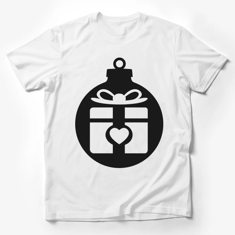 Boules de Noël avec cadeau et cœur Homme T-Shirt