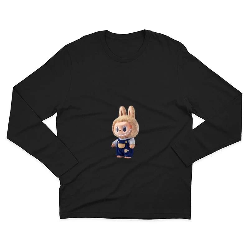 Süße Hasenfigur mit Overall Herren Langarm T-Shirt