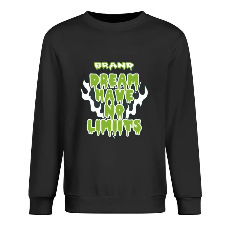 Slogan motivante in scrittura verde colante Felpa pullover Uomo