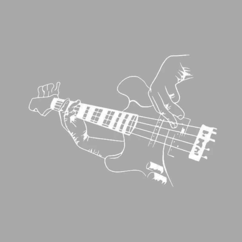 Bass Guitar Illustration Male Pullover Hoodie
