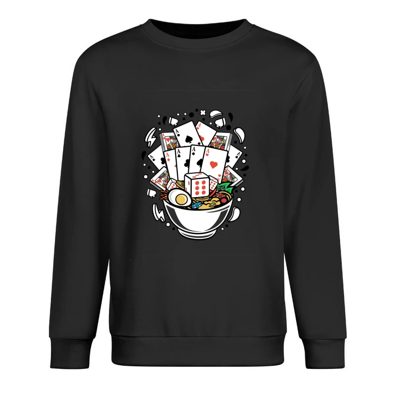 Ramen de Casino : Dés et Cartes Homme Sweat-shirt à enfiler