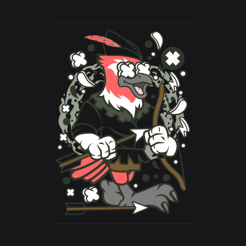 Oiseau archer comique Homme Sweat à capuche