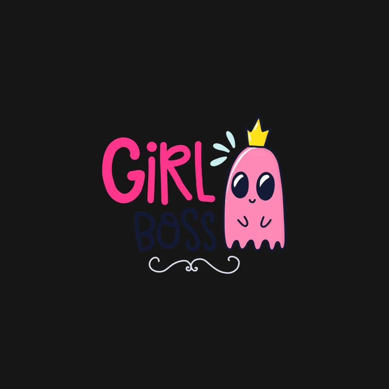 Design de Couronne et Fantôme 'Girl Boss' Femme T-Shirt