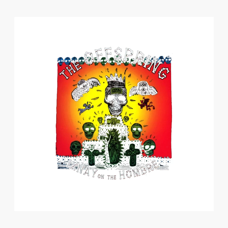 2 The Offspring band Ixnay on the Hombre Throw Pillow