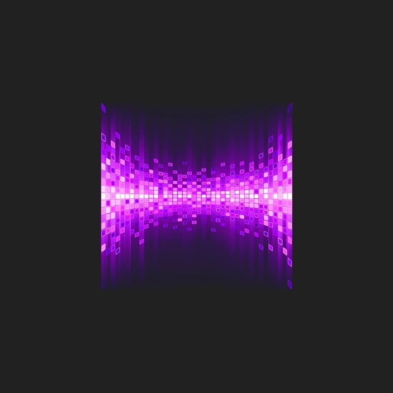 Modern Purple Digital Abstract Geometric Background Bucket Hat