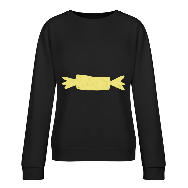 Bonbon jaune enveloppé Femme Sweat-shirt à enfiler