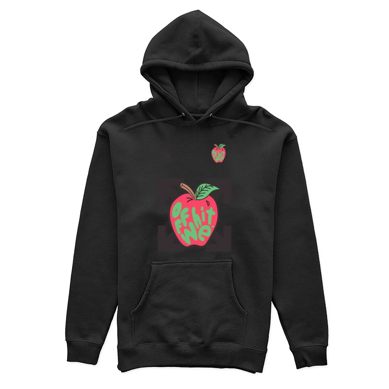 Buntes Apfeldesign mit Text Damen Pullover Hoodie