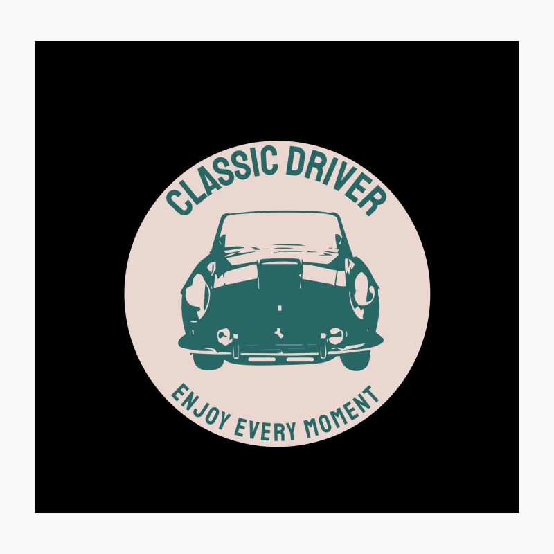 Vintage Classic Ferrari Driver Retro Logo Design Throw Pillow