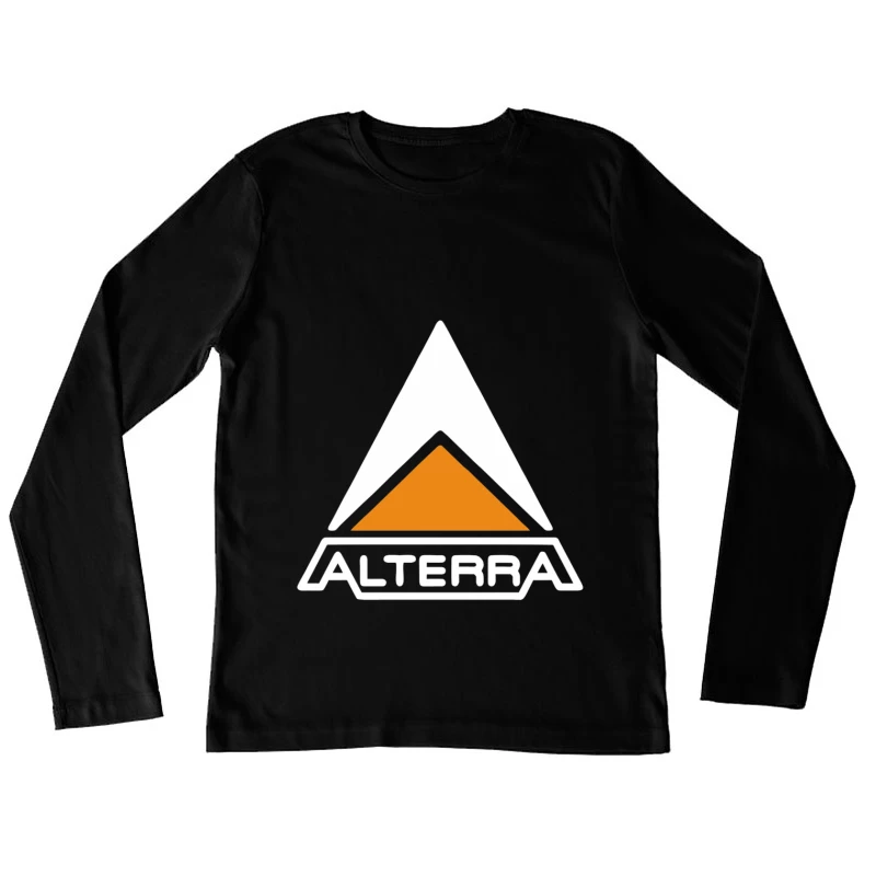 Alterra Corporate Logo with Orange Triangle Design Female Long Sleeve T-Shirt