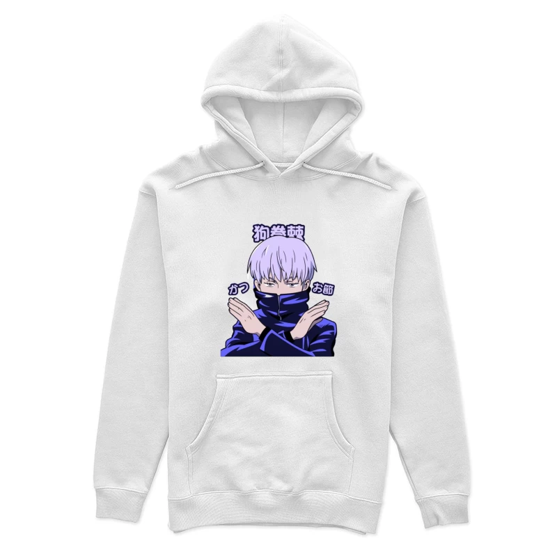 Anime Charakter mit lila Haaren und blauer Kleidung Damen Pullover Hoodie