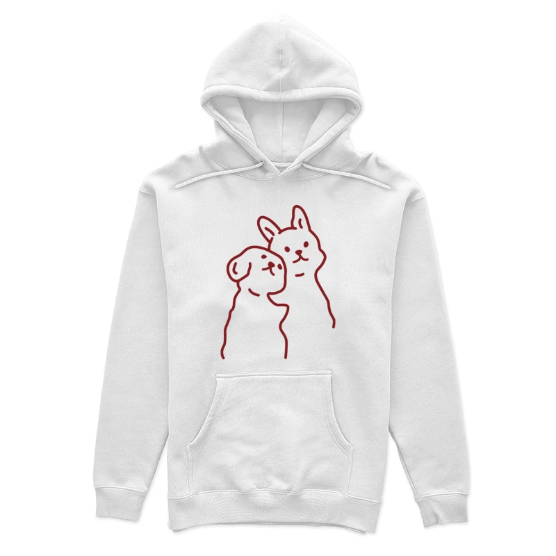 Süße Tierzeichnungen: Hund und Katze Damen Pullover Hoodie