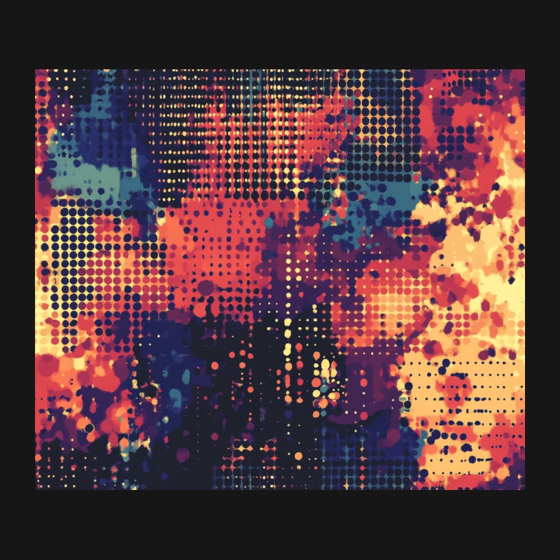 Vibrant Pixelated Abstract Digital Art Mouse Pad