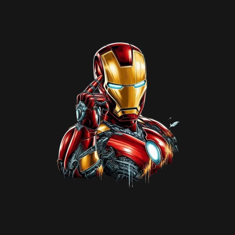 Iron Man Artwork Male Long Sleeve T-Shirt