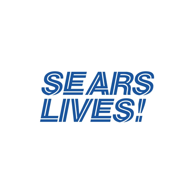 Sears Lives! Blue Text Logo Design Coffee Mug