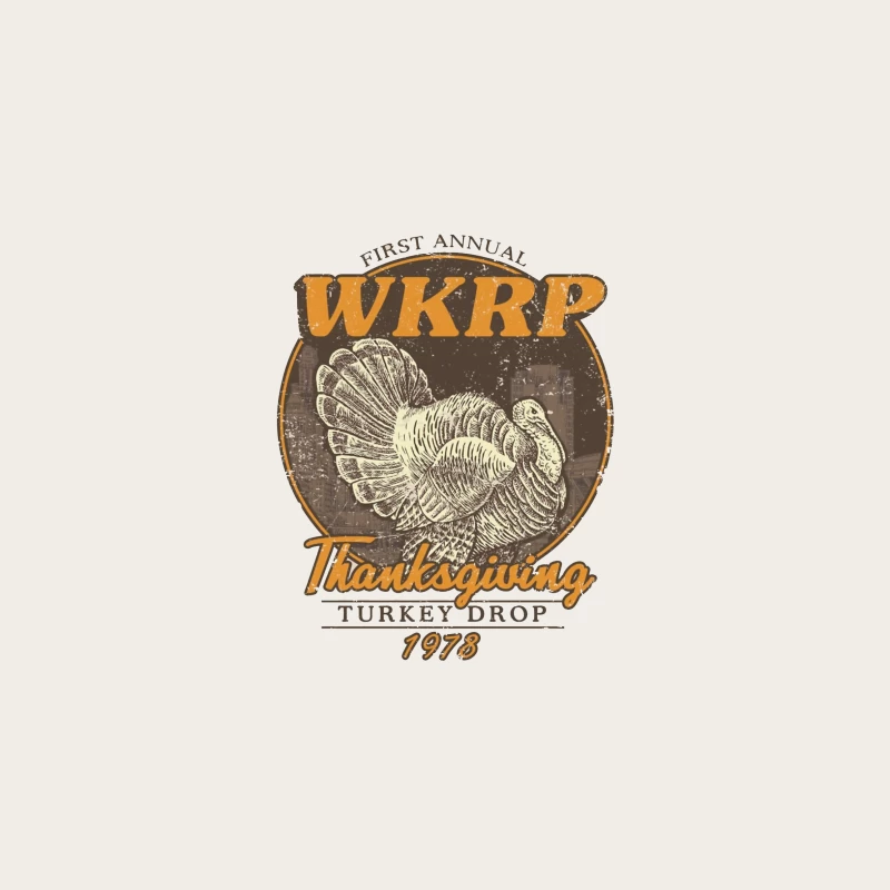 WKRP Thanksgiving Turkey Drop: Vintage 1978 Radio Station Event Bucket Hat