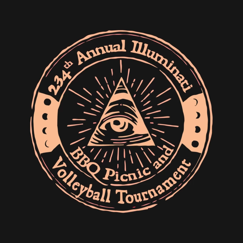 Annual Illuminati Picnic and Volleyball Tournament Logo Mouse Pad