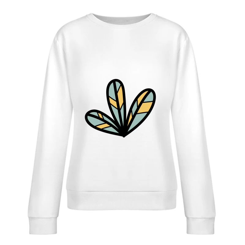 Motif géométrique de feuilles colorées Femme Sweat-shirt à enfiler