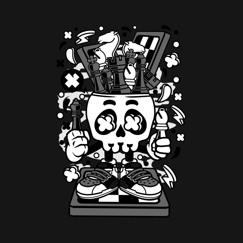 Crâne de jeu d'échecs créatif Femme T-Shirt