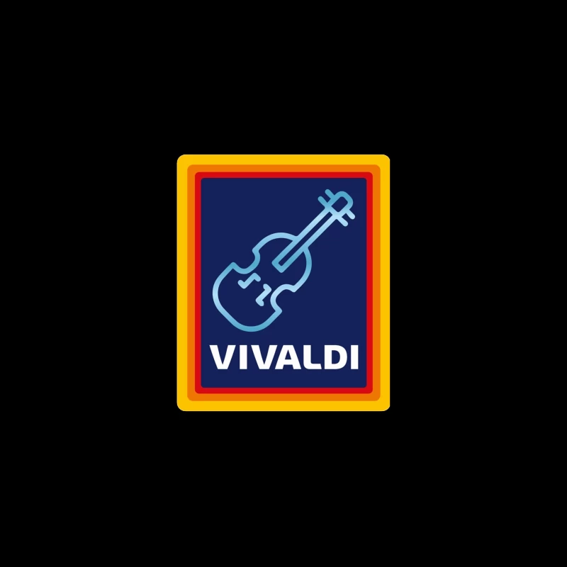 Vivaldi Classical Music Logo with Violin Icon iPhone Case