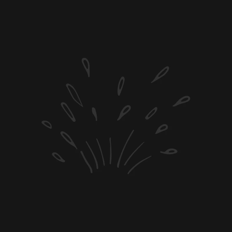 Explosion de feu d'artifice dessinée à la main Femme T-Shirt