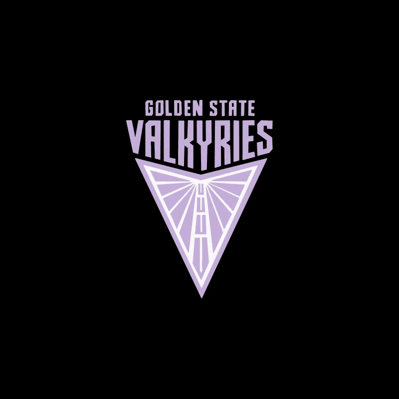 Golden State Valkyries Purple Triangle Logo Design Tapestry