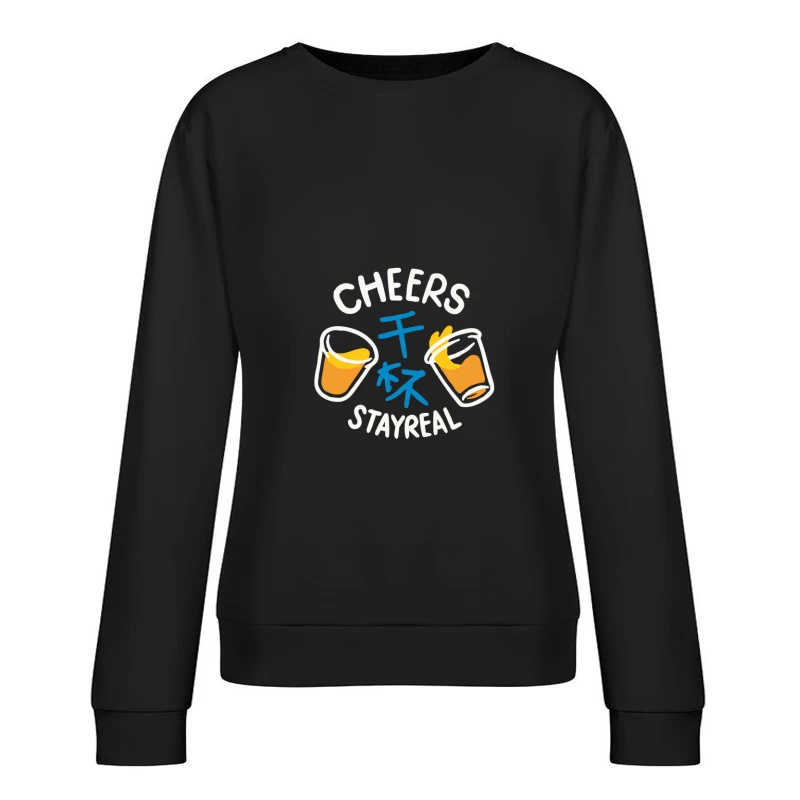 Prost und echt bleiben Damen Pullover Sweatshirt