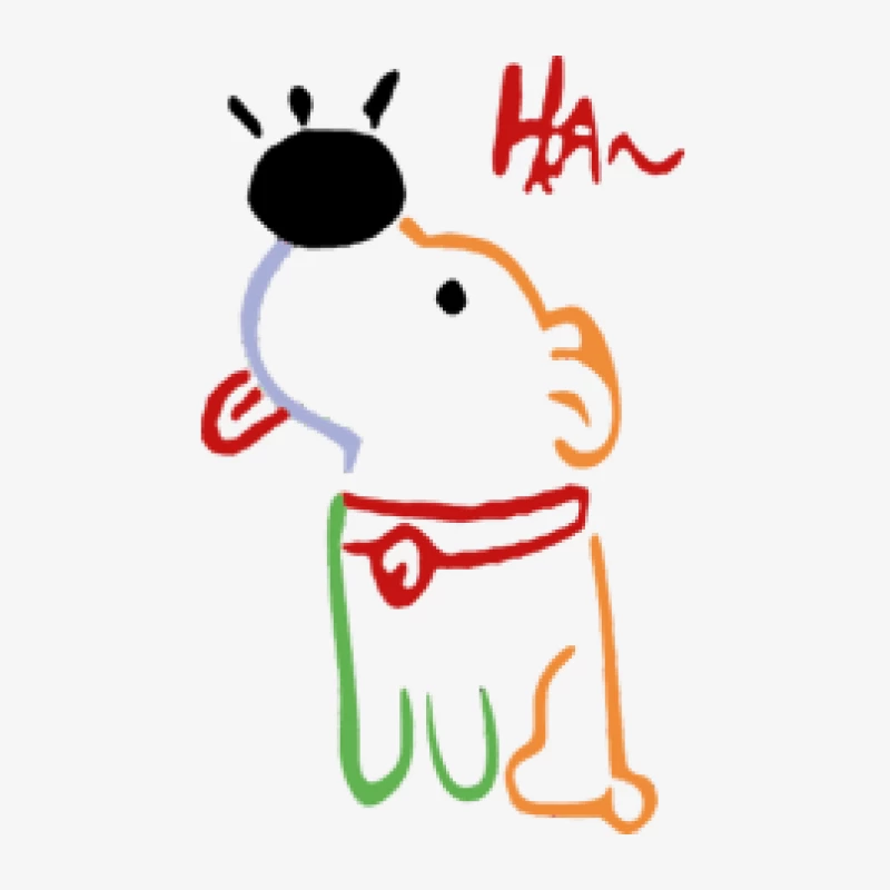 Lustiger Hund mit rotem Halstuch Damen Langarm T-Shirt