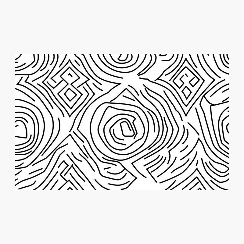 Abstract Geometric Swirl Pattern Travel Mug