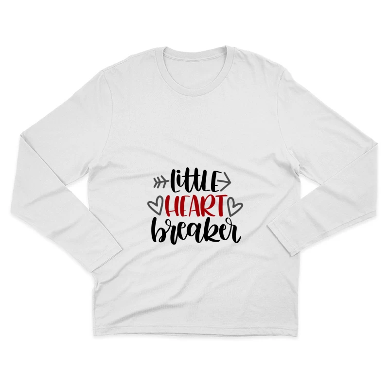Design avec flèches et cœurs rouges Homme Manches Longues T-Shirt