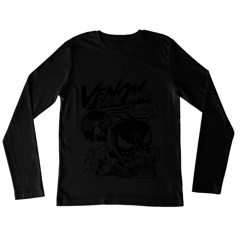 Minimalist Black Symbol Design Female Long Sleeve T-Shirt