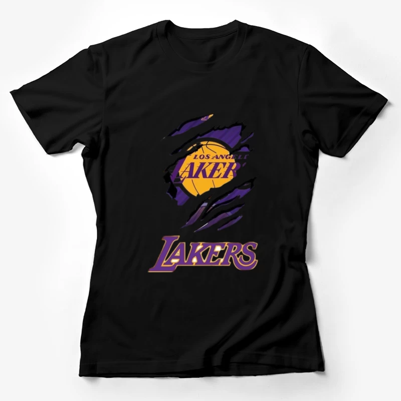 Logo des Los Angeles Lakers avec griffures Femme T-Shirt