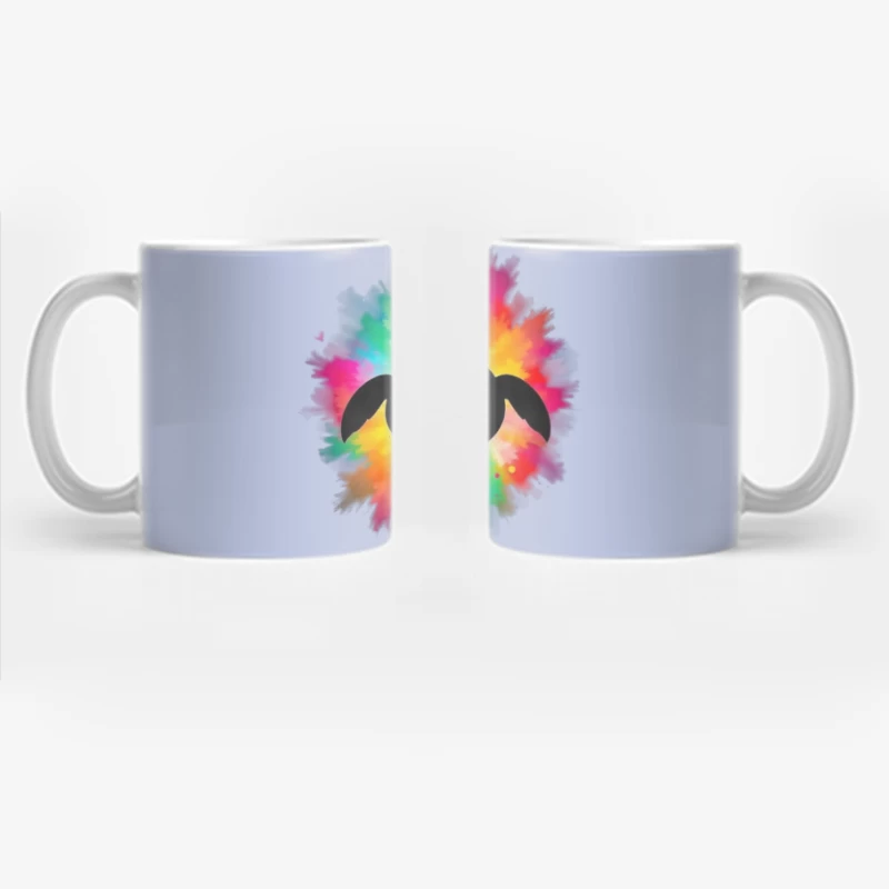 Colorful Turtle Silhouette Art Coffee Mug