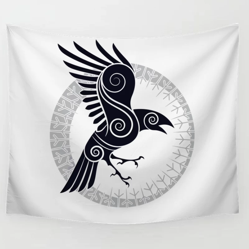 Raven of the Ancient Skies Tapestry