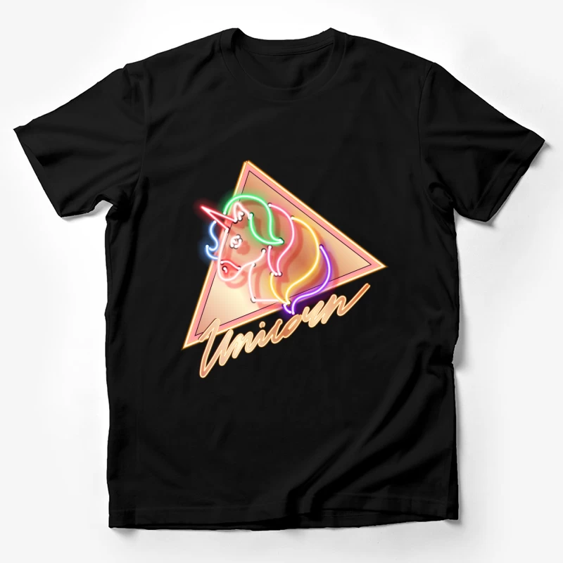 Élégant Néon Licorne Homme T-Shirt