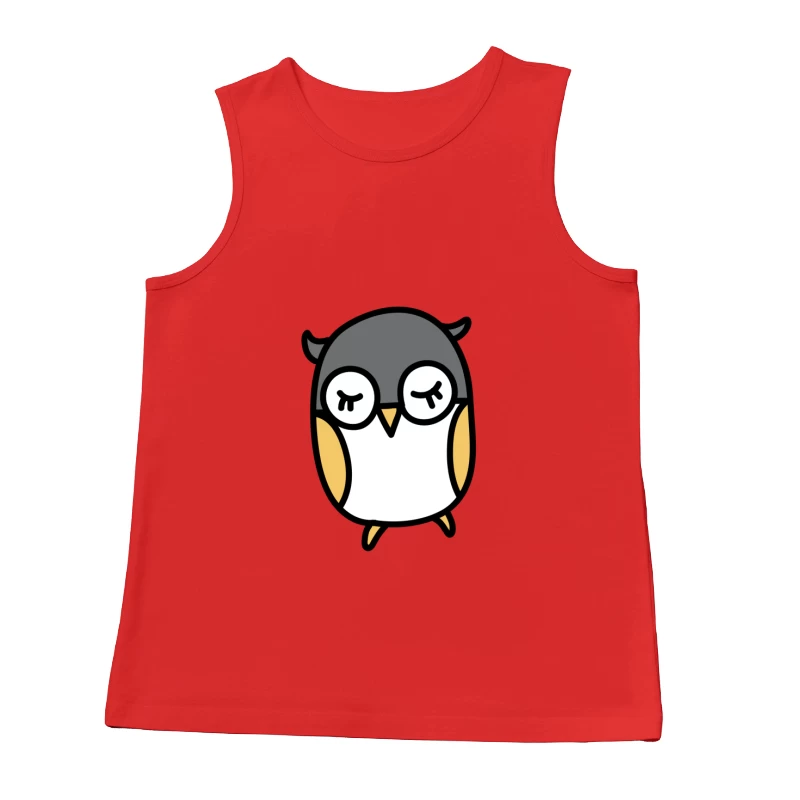 Illustration mignonne d'un hibou endormi Homme Débardeur