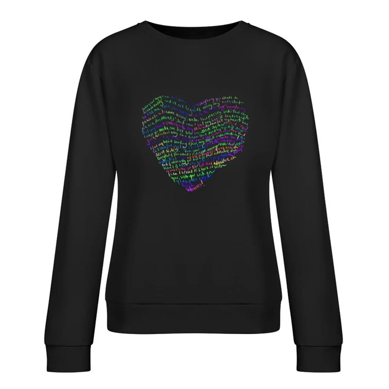 Coldplay Lyrics Art Female Pullover Sweatshirt